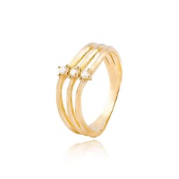 Anillos de Oro 18kt Modelo Circon 3 Corridas Amarillo 16