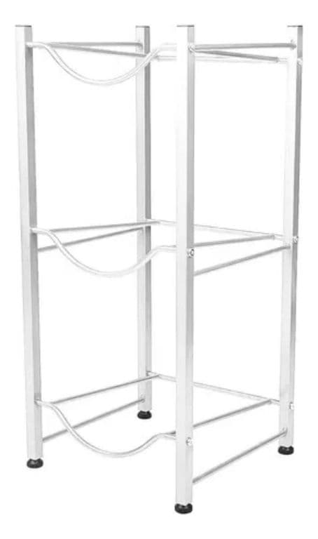 Organizador Estante Rack 3 Botellones Agua 20 L Blanco - Blanco