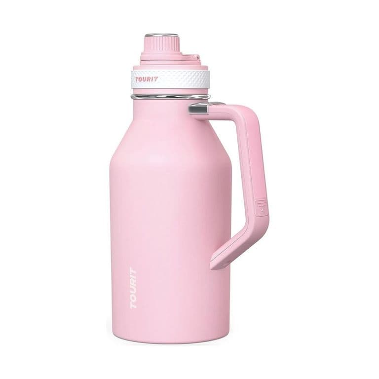 Botella de Agua Termica Deportiva Anti Derrames con Asa 64oz - Rosado