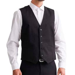 Gilet Hombre Clasico Ajustable Chaqueta Formal Sin Mangas Matrimonio Negro M