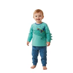 Bebe Pijama Cocodrilo 2 PZ Verde Verde 12-18 MESES