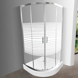 Shower 90x90 Curvo Elegant Lineas Rectas con Receptaculo