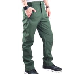 Pantalon Termico Softshell Hombre Invierno Forro Polar H811 Verde 2XL