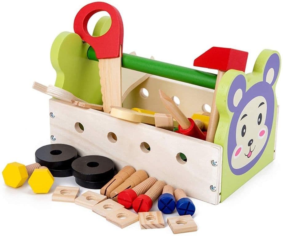 Juego Madera Set Herramientas Caja Xk-103 Oso