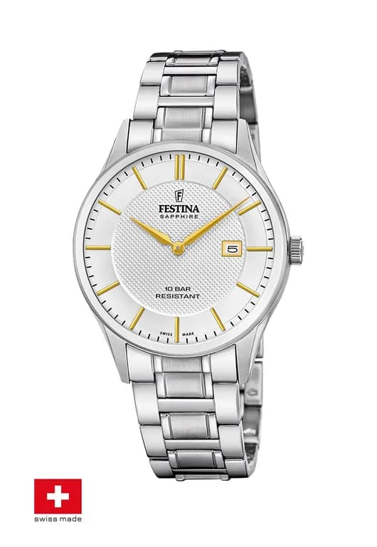 Reloj F20067/2 Plata Hombre Acero Clasico Plateado TALLA UNICA