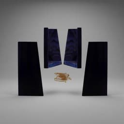 Kit 4 Patas Universales Para Cama Europea - Negro 195 cm