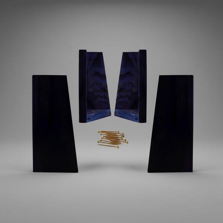 Kit 4 Patas Universales Para Cama Europea - Negro 195 cm