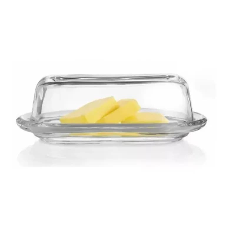 Mantequillero de Vidrio Con Tapa 20cm