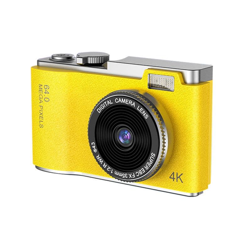 Camara Fotografica Retro Digital 4K 64MP 16X de Moda - Amarillo