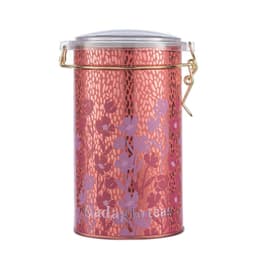 Tarro Grande Rojo Flores Almacenador de Te 8 Oz