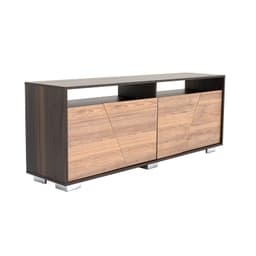 Rack Tv 70 4 Puertas Fm-010C Cafe Claro Y Cafe Oscuro