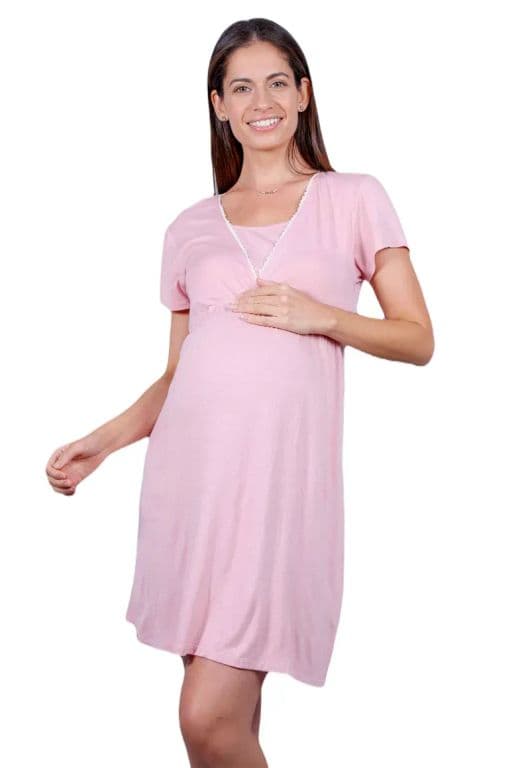 Camisa de dormir Maternal Lactancia Margarita Rosa M