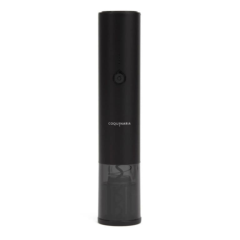 Set Abridor de vinos y bomba al vacio 2 en 1 + 2 Tapones Negro