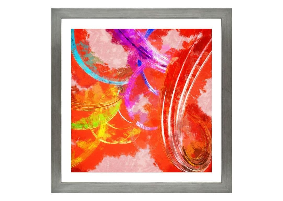 Cuadro Lamina Moderna abstracto rojo 50x50 cm