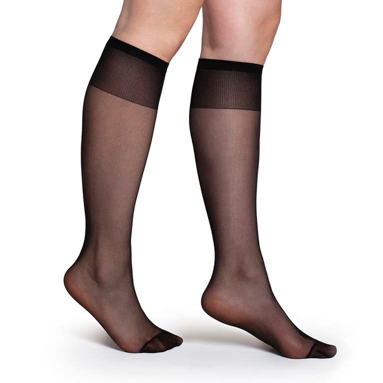 2 Pares Minimedia Clasica Negro Negro TALLA UNICA