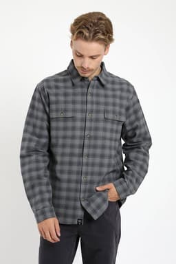 Camisa Manga Larga Franela Yarn Hombre Azul S