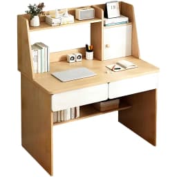 Escritorio Con Estanteria 80x110cm Cajon Gabinete Oficina Trabajo