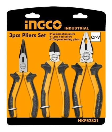 Set Alicates Industrial 3 Piezas 160-200Mm/6-8"