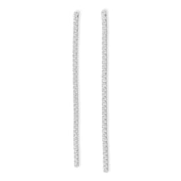 Aros Daria Cintillo Circones Blancos Plata Fina 925 Plateado TALLA UNICA