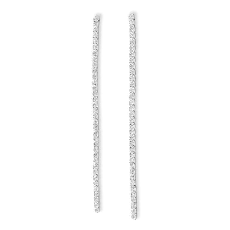 Aros Daria Cintillo Circones Blancos Plata Fina 925 Plateado TALLA UNICA