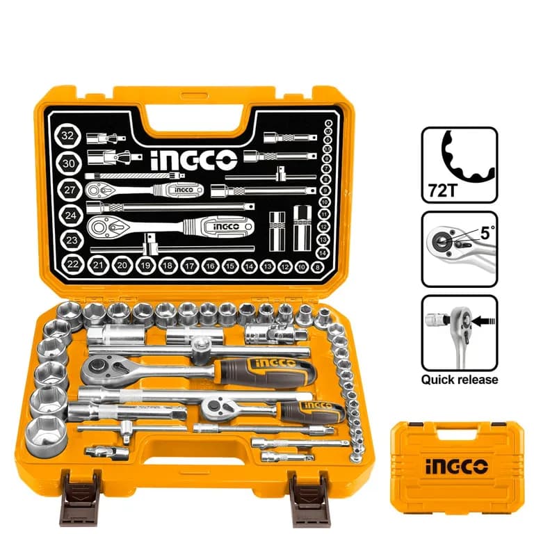 Set Dados Y Chicharra Industrial 44 Piezas 1/2"-1/4"