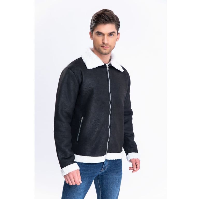 Chaqueta Aviadora Hombre Cierre Chiporro Tendencia 7554 Negro M