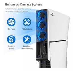 Enfriador Para Ps5 Slimpro Refrigeracion Usb Rgb Silencioso