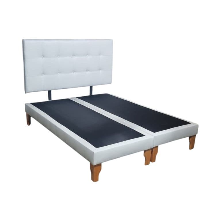 CAMA KING ECOCUERO BLANCO