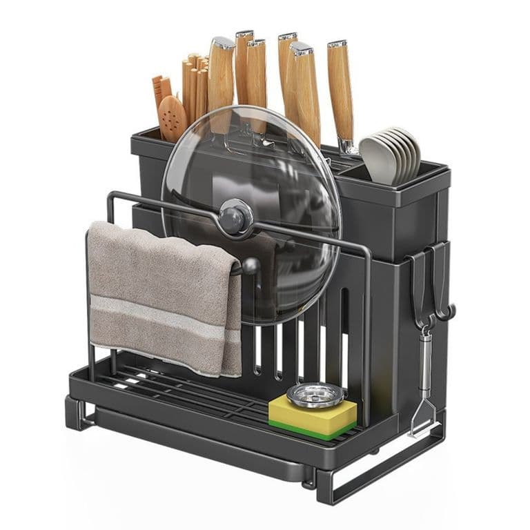 Organizador De Cubiertos Estante Escurridor Tabla de Cortar
