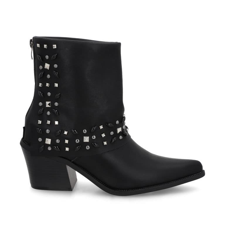 Botin Taco Negro Mujer 33768 Negro 35