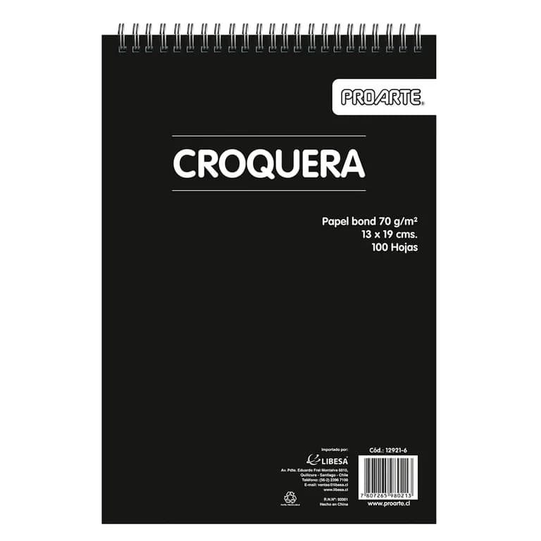 Croquera 13x19cm 100hjs