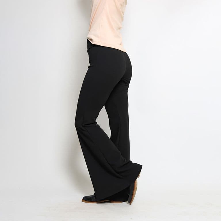 Pantalon Pata de Elefante Negro Negro S