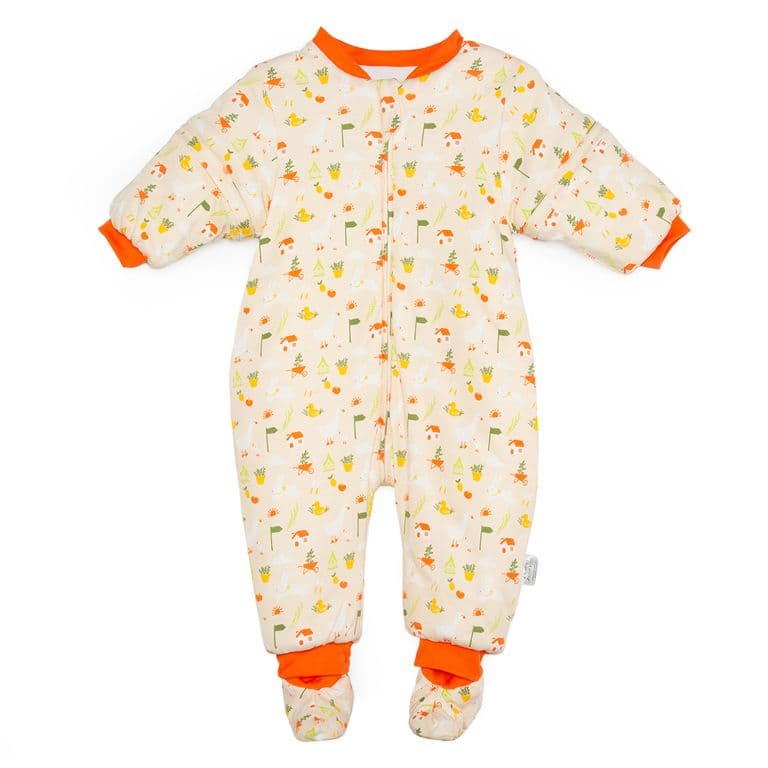 Saco dormir bebe con pies TOG 3.5 - Granja - Saquito bebe Beige 6-12 MESES