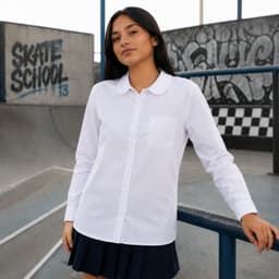 Blusa Escolar Clasica Nina - Tallas 4 a 58 Blanco 54