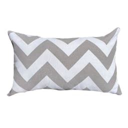 Funda Cojin Decorativo Diseno ZigZag Gris 50x30.