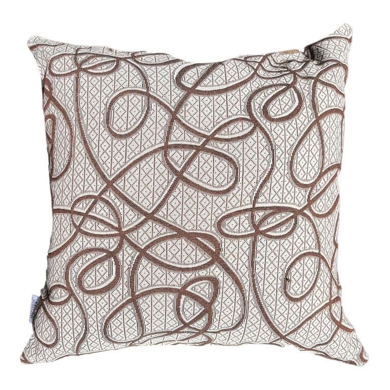 Funda Cojin Decorativo Diseno Cordon Cafe 45x45.