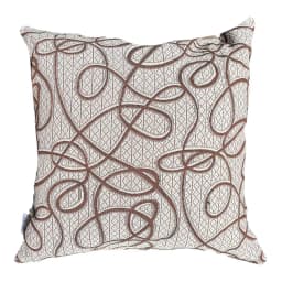 Funda Cojin Decorativo Diseno Cordon Cafe 50x50.