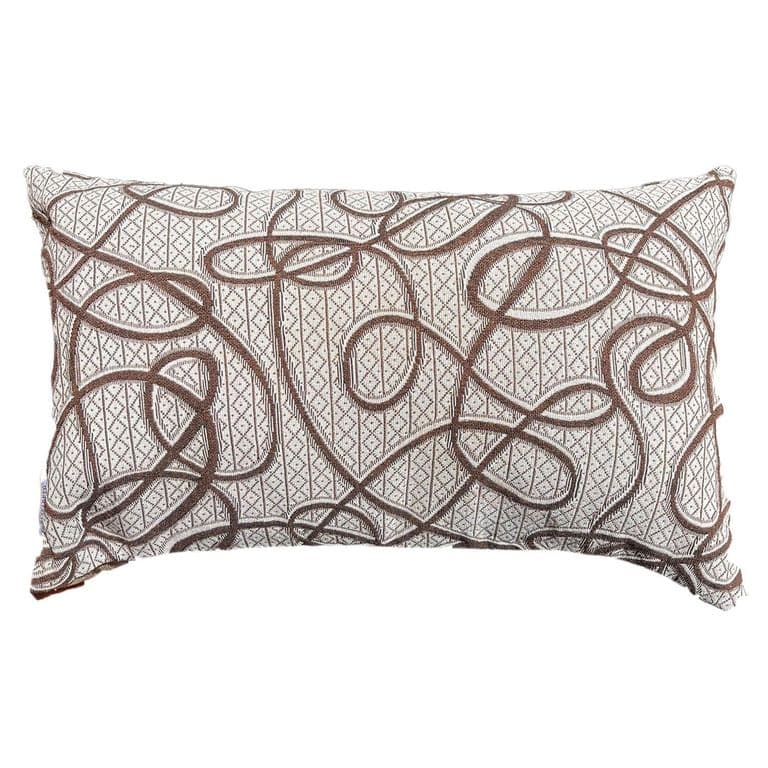 Funda Cojin Decorativo Diseno Cordon Cafe 80x40.