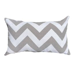 Cojin Decorativo Diseno ZigZag Gris 50x30 Relleno.