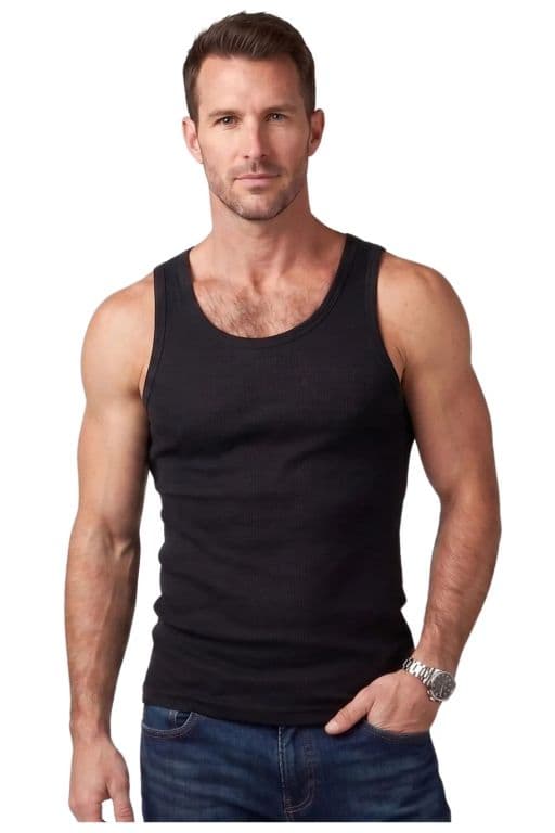 Camiseta Sin Manga Algodon Negra Gris Blanco Adulto 045 Blanco 8
