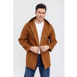 Abrigo Chaqueta Hombre Montgomery Largo Otono Invierno 7572 Cafe S