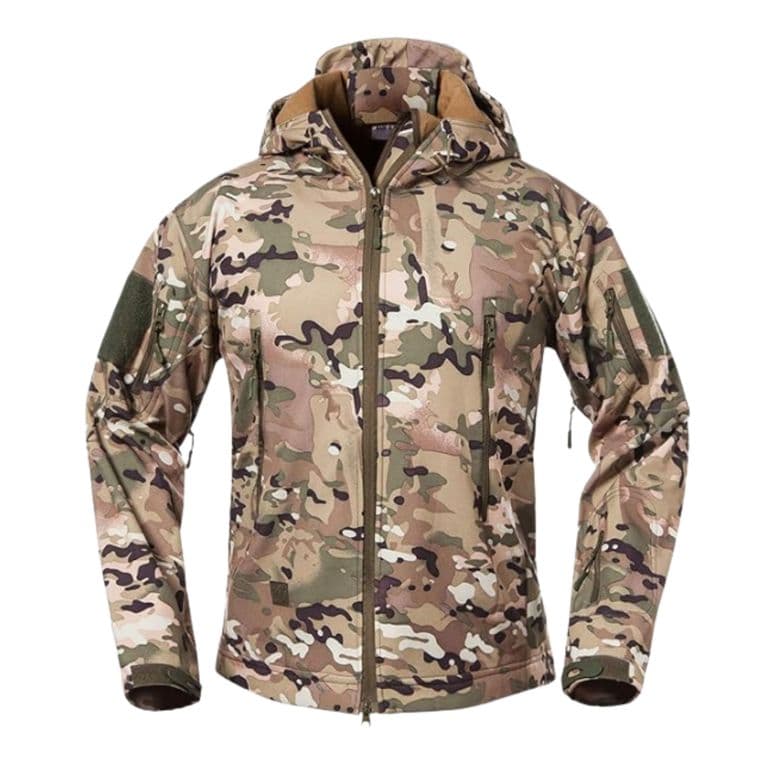Chaqueta Softshell Tactica Militar Con Capucha Impermeable Militar L
