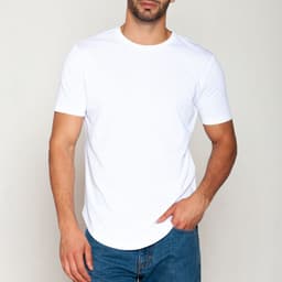 Polera Algodon Regular Fit Blanco Blanco S