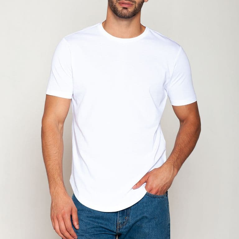 Polera Algodon Regular Fit Blanco Blanco S