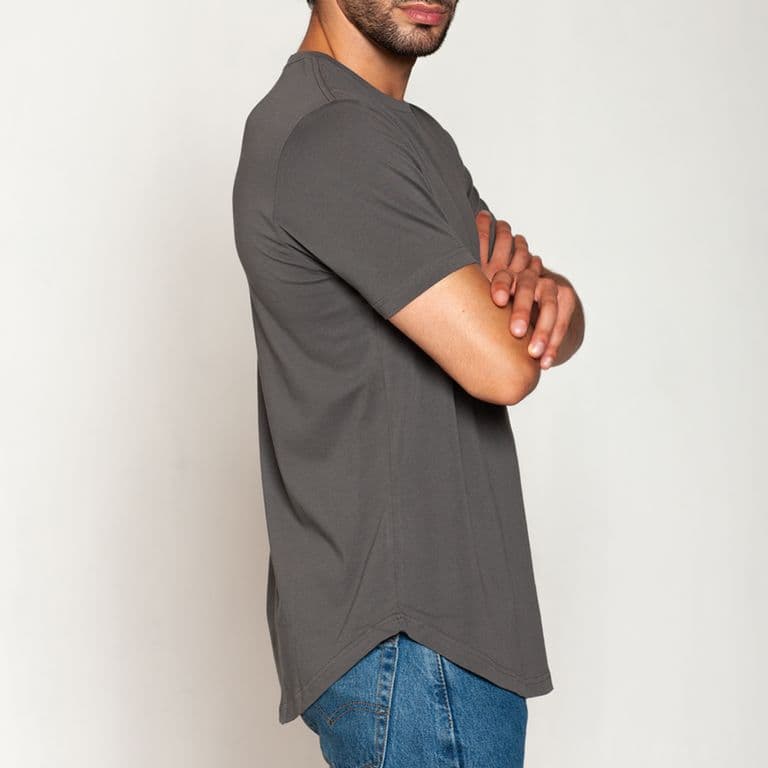 Polera Algodon Regular Fit Gris Gris XL