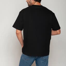 Polera Algodon Oversize Negro Negro M
