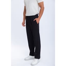 Pantalon Hombre Recto Semi Casual Primavera Verano Liso 7122 Negro S