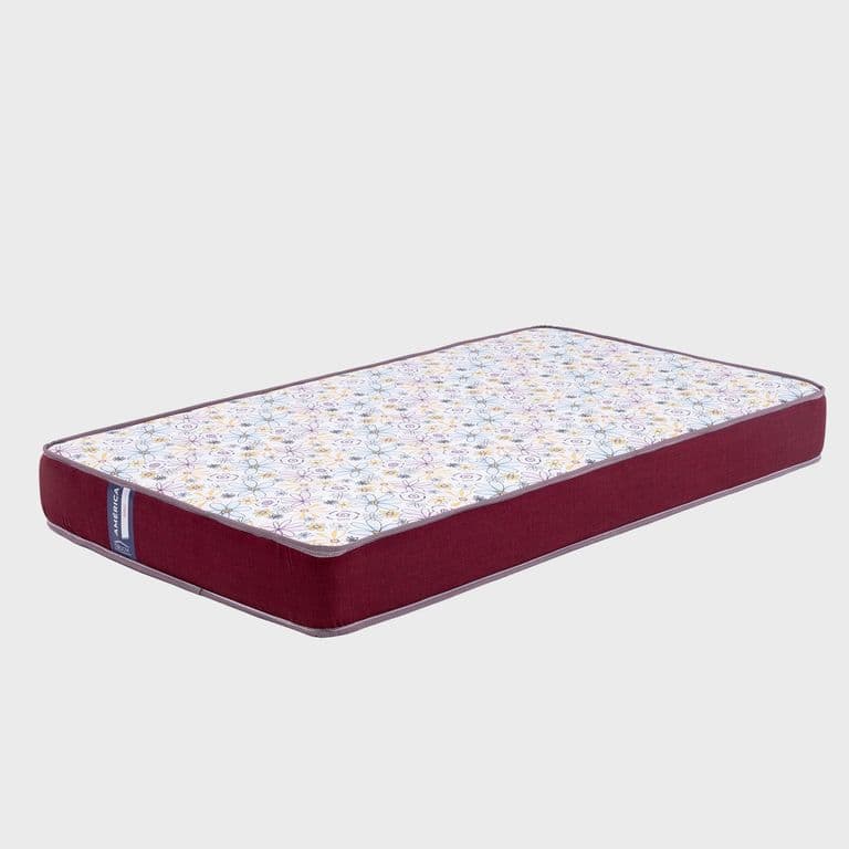 Colchon America Foam Infantil Rosa - Blanco 1,5 Plazas