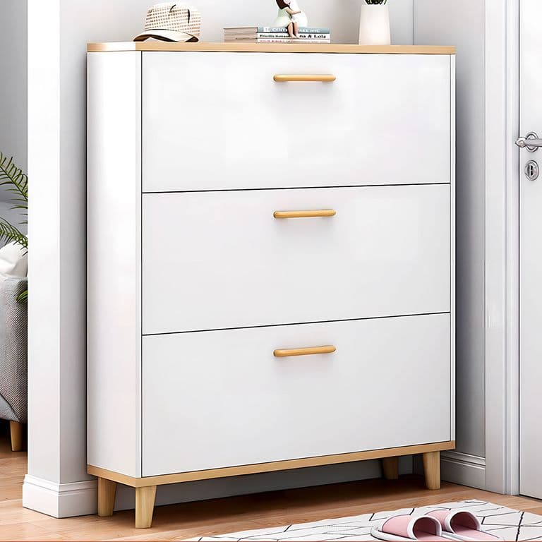 Zapatero Organizador con 3 Puertas y 2 Filas,Capacidad 18 Pares