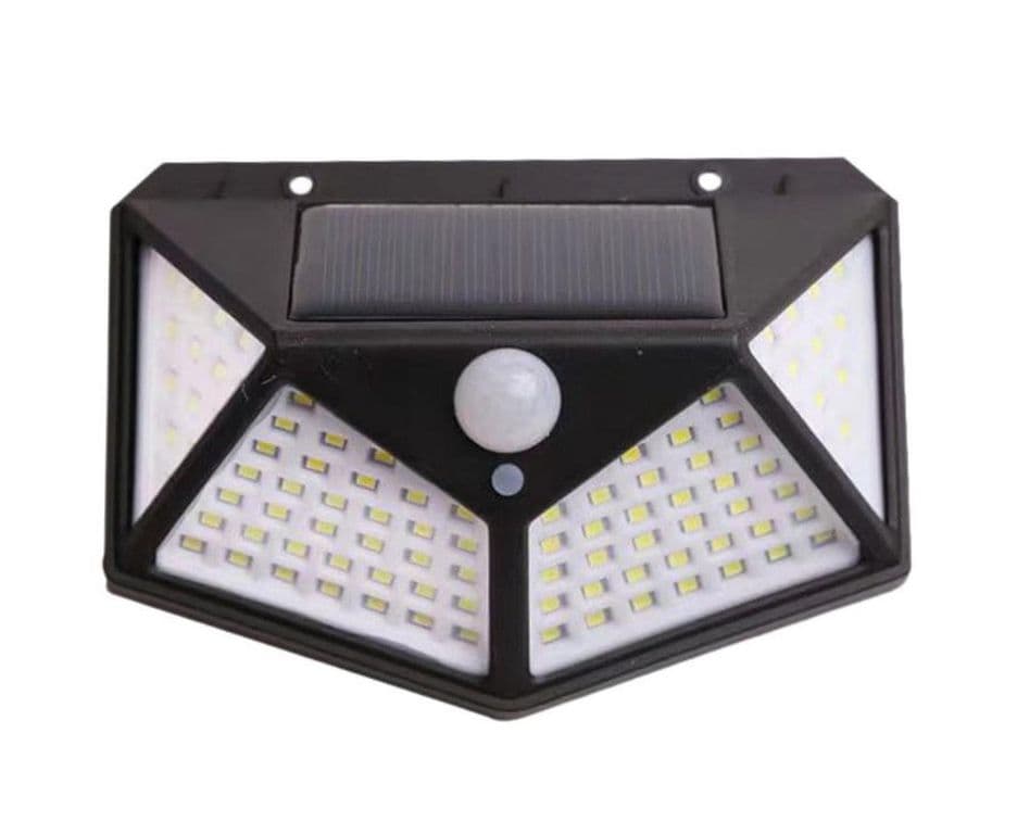 Aplique Triangular 100 Led Solar Contra Agua
